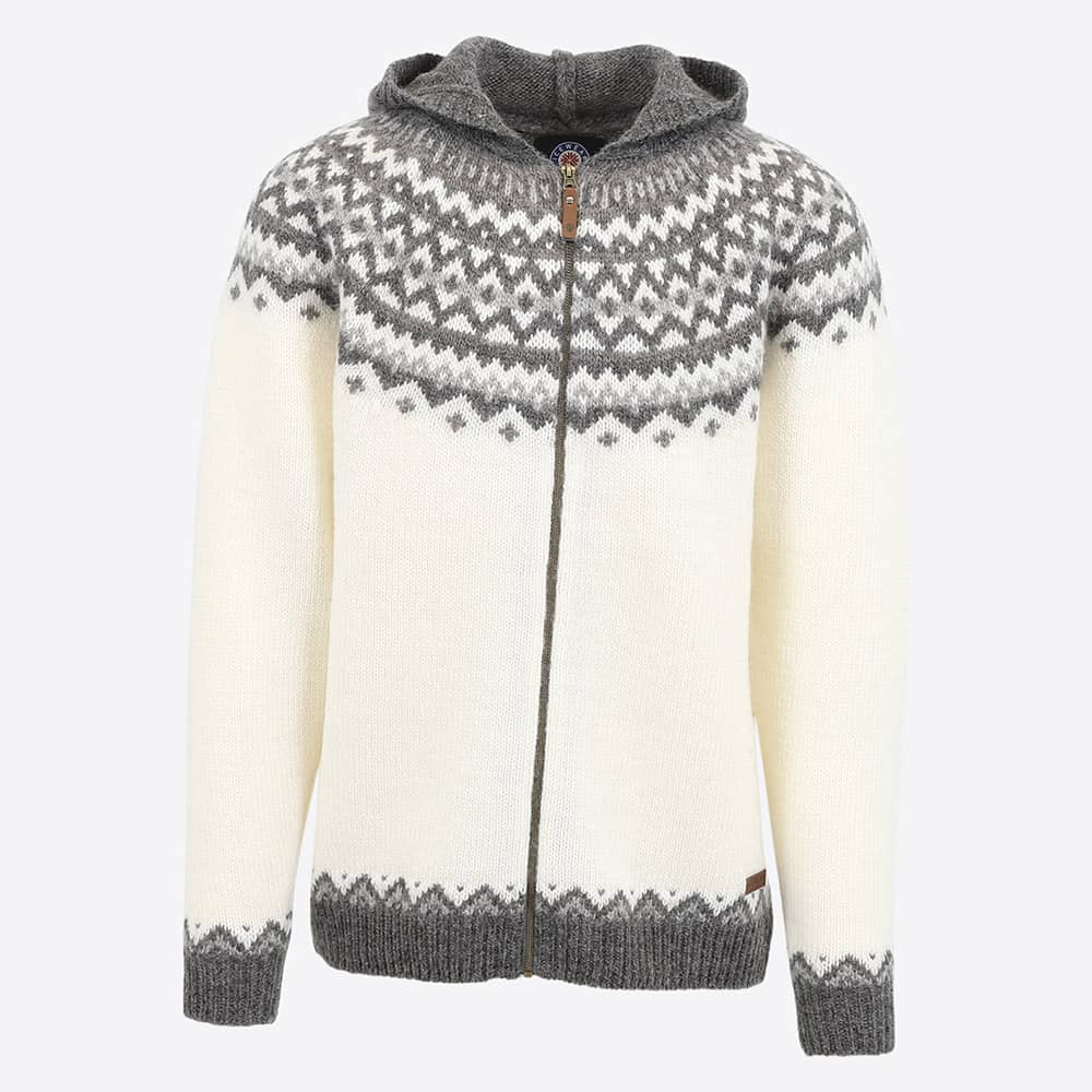 Skjaldbreiður hooded wool sweater